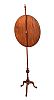 A NINETEENTH CENTURY MAHOGANY OVAL POLE SCREEN ON TRIPOD STAND at Ross's Online Art Auctions