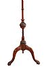 A NINETEENTH CENTURY MAHOGANY OVAL POLE SCREEN ON TRIPOD STAND at Ross's Online Art Auctions