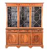 AN EDWARDIAN MAHOGANY & SATINWOOD BANDED SHALLOW LIBRARY BOOKCASE at Ross's Online Art Auctions