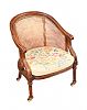 A GEORGE IV MAHOGANY & CANED CHILD'S BERGERE ARMCHAIR at Ross's Online Art Auctions