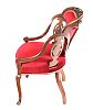 AN EDWARDIAN CARVED MAHOGANY CHAIR at Ross's Online Art Auctions