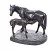 A RUSSIAN CAST IRON MODEL OF A MARE & FOAL at Ross's Online Art Auctions