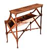 AN EDWARDIAN MAHOGANY BOOK TROUGH STAND at Ross's Online Art Auctions