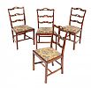 A SET OF FOUR GEORGE IV IRISH MAHOGANY LADDER-BACK DINING CHAIRS at Ross's Online Art Auctions