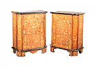 A PAIR OF DUTCH NINETEENTH CENTURY MARQUETRY SIDE CABINETS at Ross's Online Art Auctions
