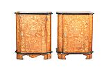 A PAIR OF DUTCH NINETEENTH CENTURY MARQUETRY SIDE CABINETS at Ross's Online Art Auctions