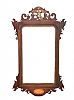 AN EDWARDIAN FRETWORK INLAID MAHOGANY MIRROR WITH EAGLE CRESTING at Ross's Online Art Auctions