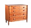 A REGENCY MAHOGANY & EBONY INLAID CHEST OF FOUR DRAWERS at Ross's Online Art Auctions