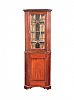 A SMALL MAHOGANY STANDING CORNER CUPBOARD WITH UPPER ASTRAGAL GLAZED DOOR at Ross's Online Art Auctions