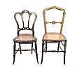 TWO VICTORIAN EBONISED OCCASIONAL CHAIRS at Ross's Online Art Auctions