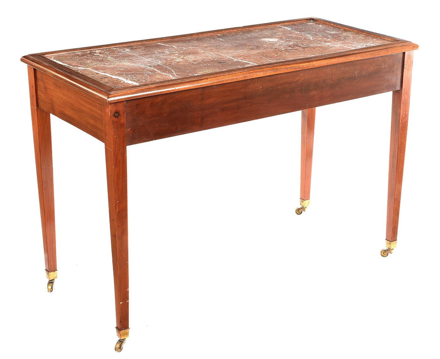 A NINETEENTH CENTURY MAHOGANY & SATINWOOD BANDED SIDE TABLE at Ross's Online Art Auctions