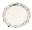 A GEORGE III CIRCULAR SALVER at Ross's Online Art Auctions
