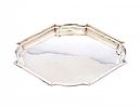 A SQUARE SILVER SALVER at Ross's Online Art Auctions