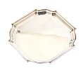 A SQUARE SILVER SALVER at Ross's Online Art Auctions