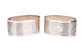PAIR OF SILVER NAPKIN RINGS at Ross's Online Art Auctions