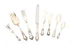 AN AMERICAN SILVER CANTEEN OF CUTLERY COMPRISING NINETY-FIVE PIECES AND SIX EXTRA FORKS at Ross's Online Art Auctions