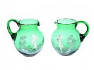 TWO MARY GREGORY GLASS JUGS at Ross's Online Art Auctions