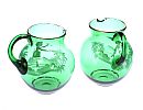 TWO MARY GREGORY GLASS JUGS at Ross's Online Art Auctions