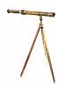 A VICTORIAN BRASS TELESCOPE ON STAND BY OTTWAY & CO. EALING at Ross's Online Art Auctions