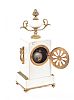 A NINETEENTH CENTURY ALABASTER CLOCK GARNITURE WITH GILT METAL MOUNTS at Ross's Online Art Auctions