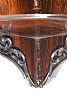 A VICTORIAN ROSEWOOD CARVED HANGING CORNER WALL BRACKET at Ross's Online Art Auctions