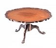 A MAHOGANY LAZY-SUSAN ON CLAW & BALL FEET at Ross's Online Art Auctions