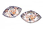 A PAIR OF DERBY NAVETTE SHAPED DESSERT DISHES DECORATED IN THE IMARI PALETTE at Ross's Online Art Auctions