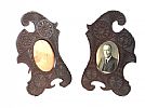 PAIR OF CARVED MAHOGANY PHOTO FRAMES at Ross's Online Art Auctions