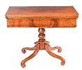 A VICTORIAN MAHOGANY TURNOVER LEAF TEA TABLE at Ross's Online Art Auctions