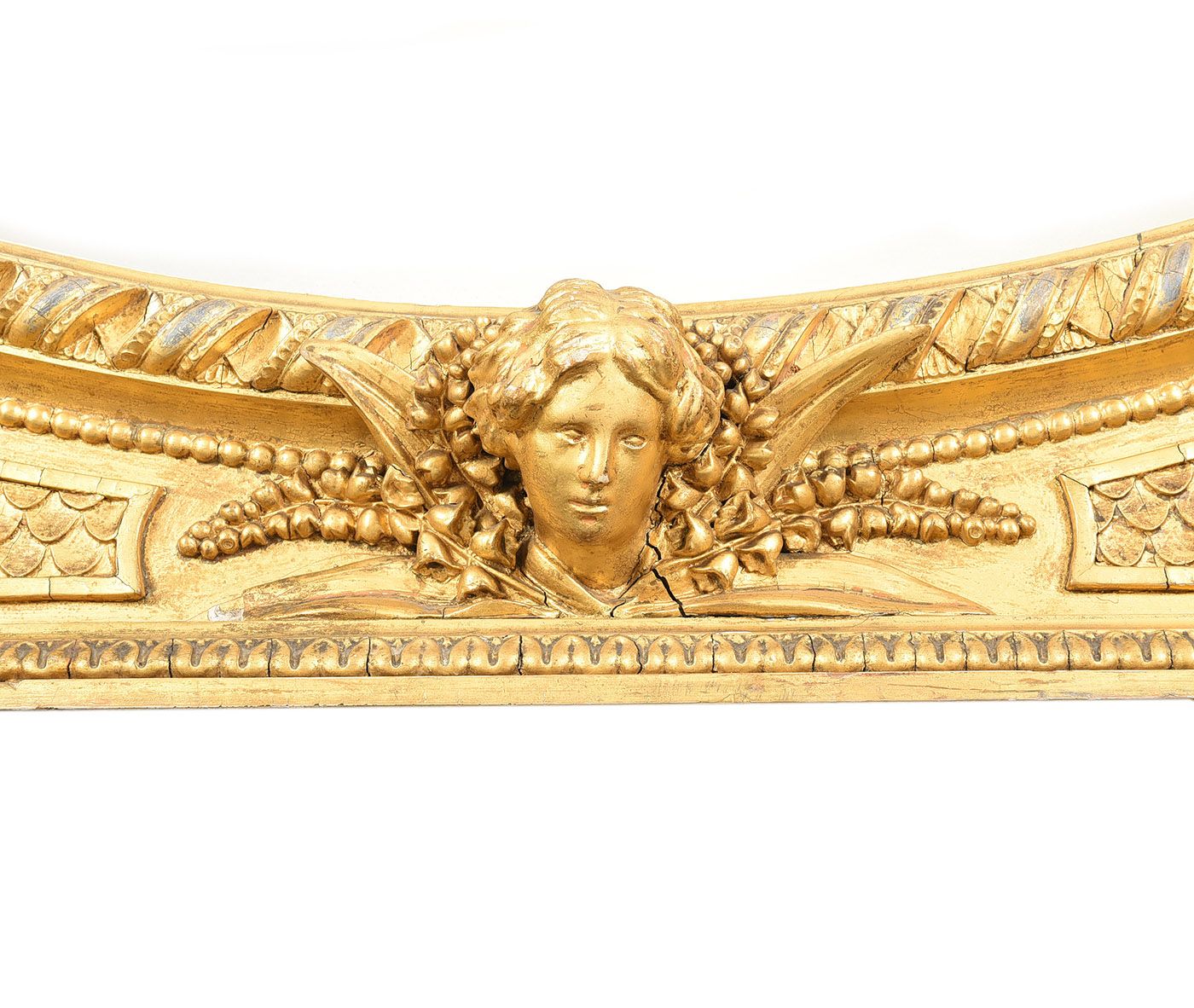 A VICTORIAN GILDED CARVED & GESSO OVERMANTLE MIRROR at Ross's Online Art Auctions