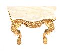 A VICTORIAN CARVED GILTWOOD CONSOLE TABLE at Ross's Online Art Auctions