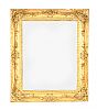 A GILDED CARVED & GESSO RECTANGULAR MIRROR at Ross's Online Art Auctions