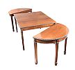 A TWENTIETH CENTURY MAHOGANY EXTENDING DINING TABLE IN THE ADAM STYLE at Ross's Online Art Auctions