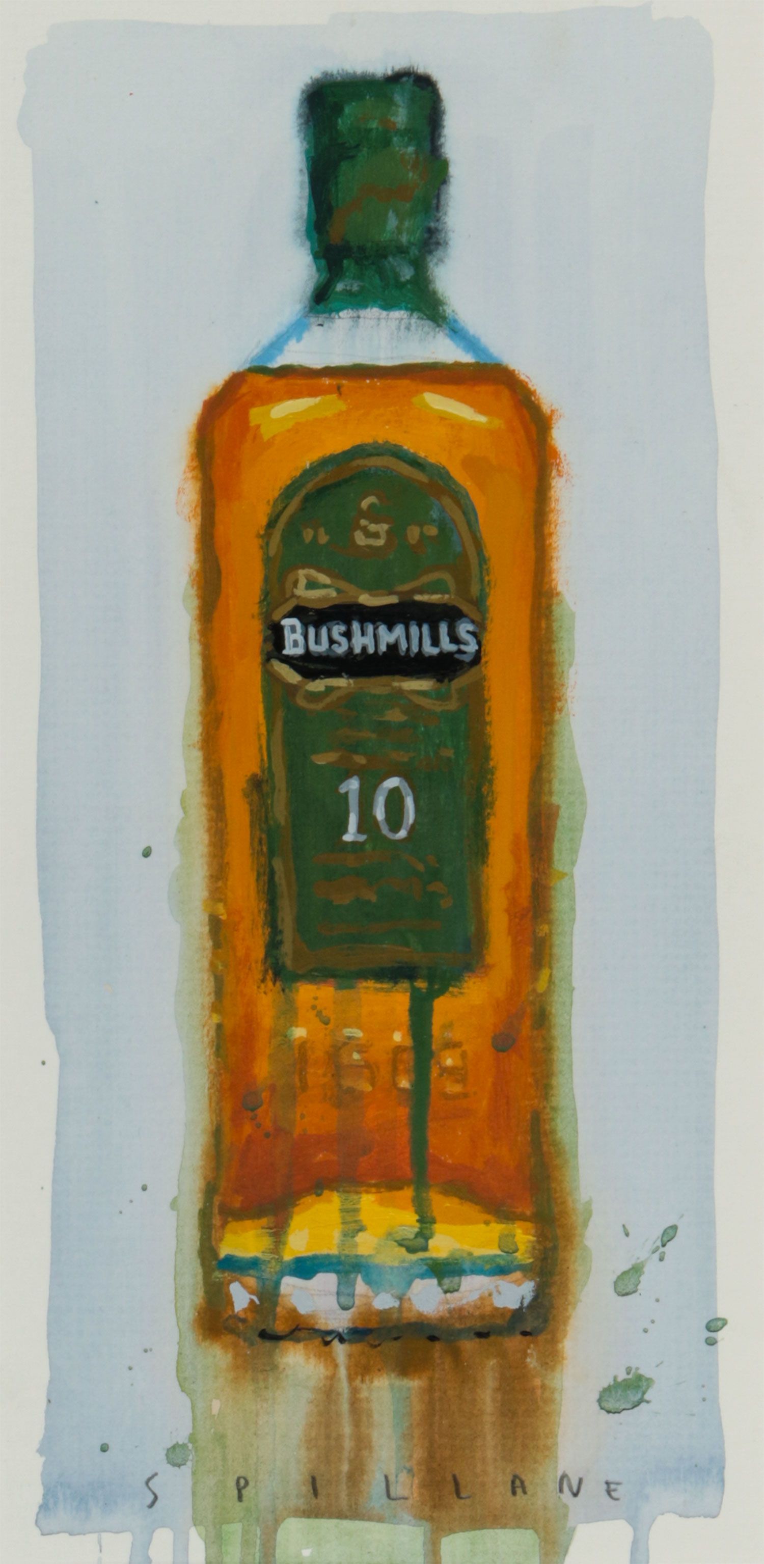 BUSHMILLS - (10 YEAR OLD BOTTLE) by Spillane at Ross's Online Art Auctions