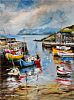 BALLINTOY HARBOUR by Niall Campion at Ross's Online Art Auctions