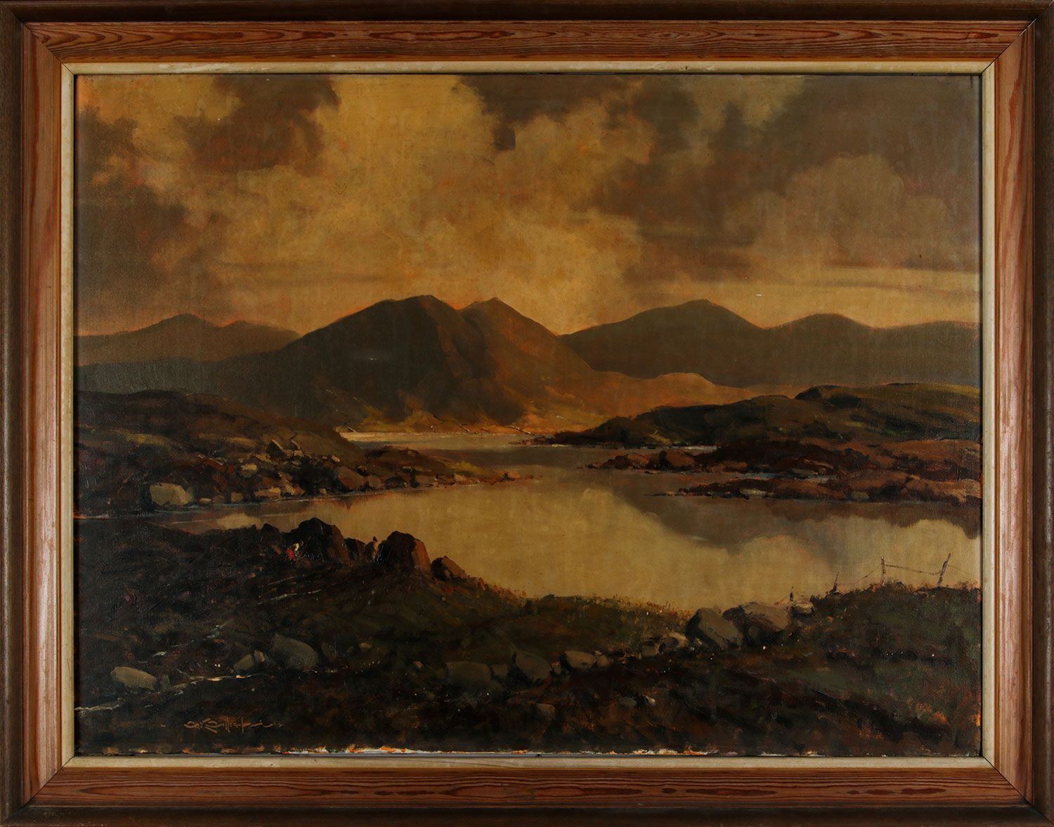 STACKING TURF, CONNEMARA by George K. Gillespie at Ross's Online Art Auctions