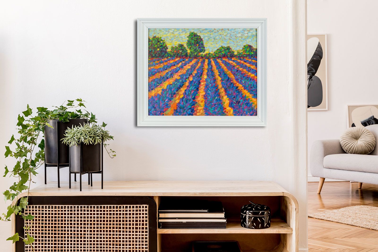 LAVENDER FIELD by Paul Stephens at Ross's Online Art Auctions