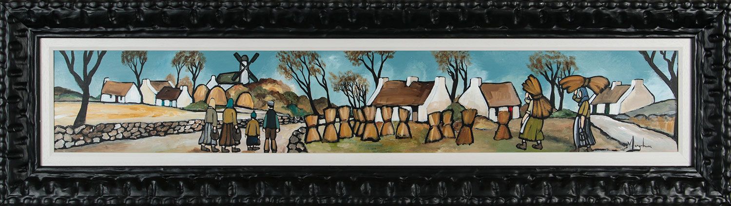 STACKING WHEAT by Irish School at Ross's Online Art Auctions