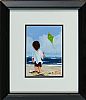 YOUNG BOY FLYING HIS KITE by Michelle Carlin at Ross's Online Art Auctions