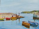 BALLINTOY HARBOUR by I. Devlin at Ross's Online Art Auctions