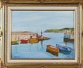 BALLINTOY HARBOUR by I. Devlin at Ross's Online Art Auctions