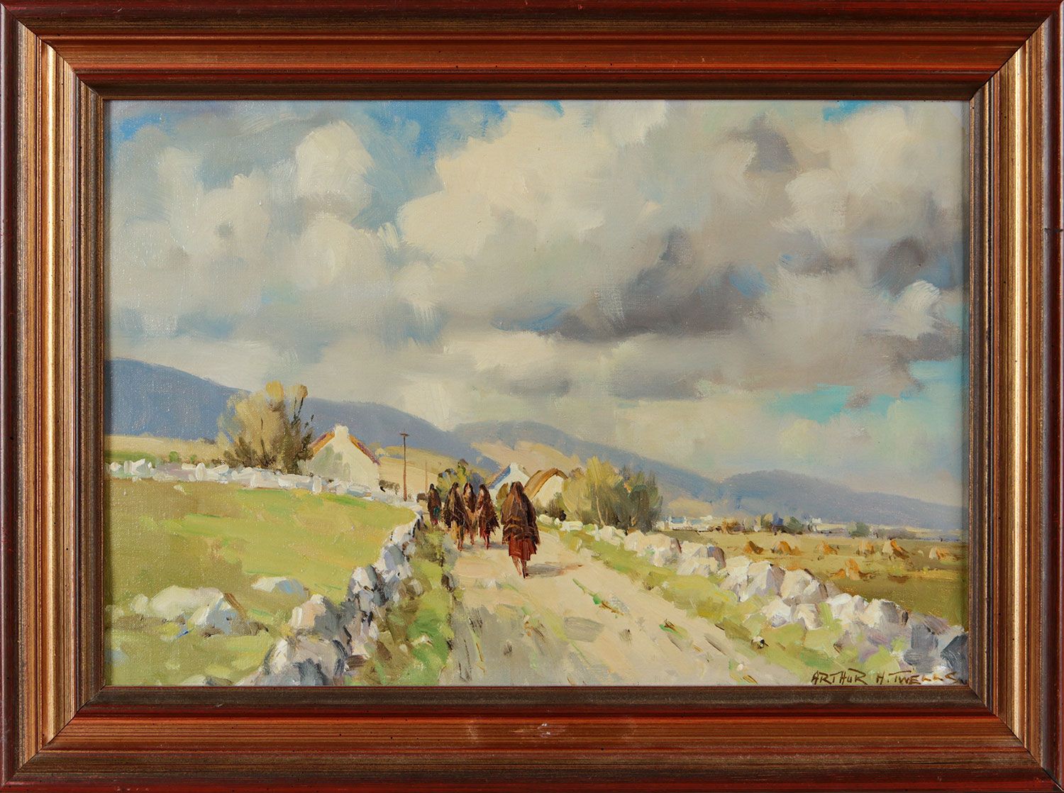 SUNDAY MORNING GOSSIP, CANNA , CONNEMARA by Arthur H. Twells RUA at Ross's Online Art Auctions