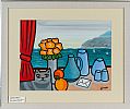 CAT WITH SEAVIEW by George Smyth at Ross's Online Art Auctions