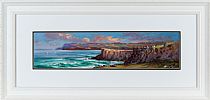 CATTLE GRAZING ON THE NORTH ANTRIM COAST by William Cunningham at Ross's Online Art Auctions