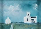 CHURCH AT BALLINTOY, COUNTY ANTRIM by Sean Lorinyenko at Ross's Online Art Auctions