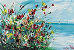 FLOWERS BY THE SHORE by Lorna Millar at Ross's Online Art Auctions