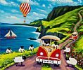 ANDY PATS WANDERING SHEEP TAKE A CRUSE AROUND THE CAUSEWAY COAST by Andy Pat at Ross's Online Art Auctions