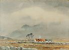 AN IRISH THATCHED COTTAGE by Frank Egginton RCA FIAL at Ross's Online Art Auctions