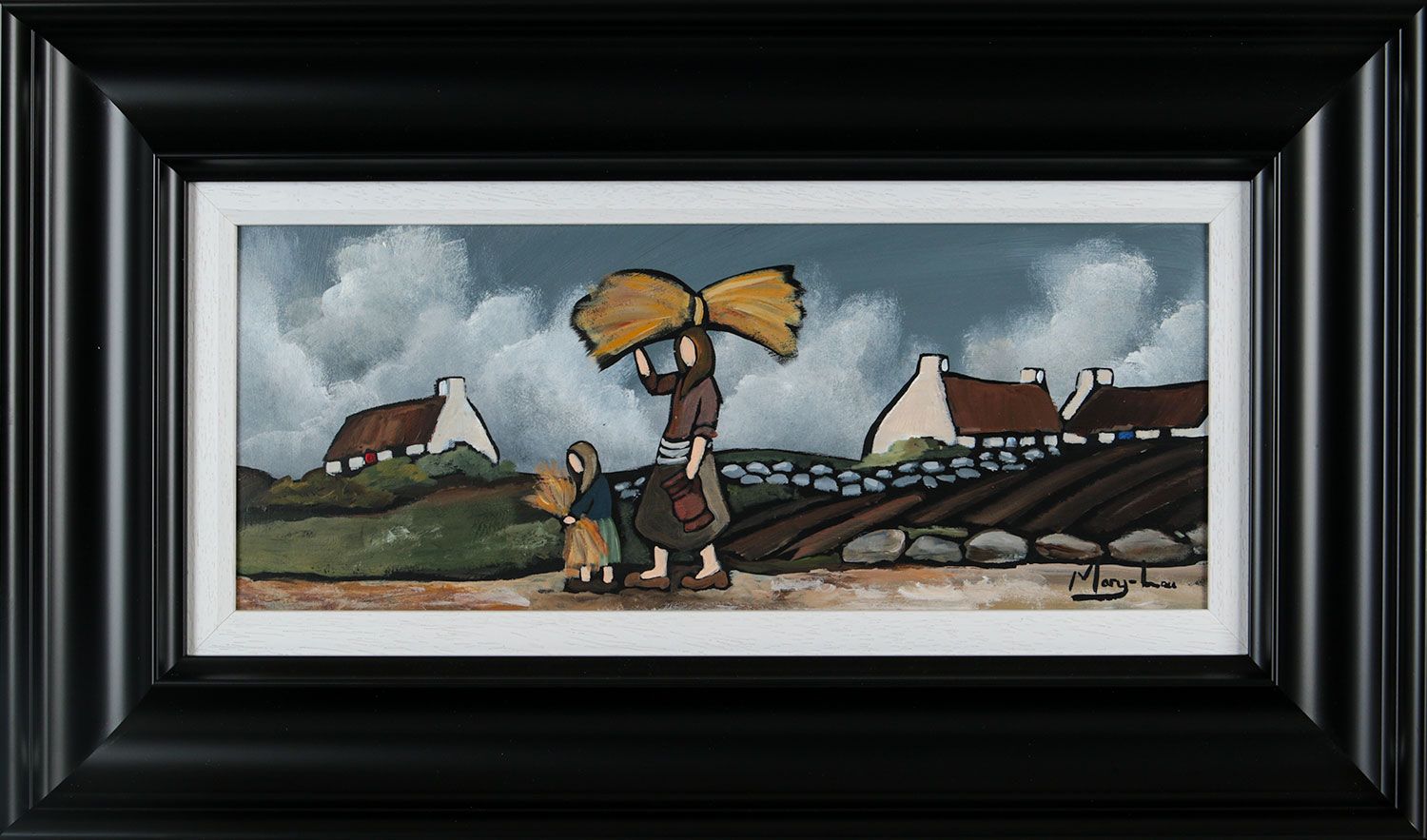 HEADING HOME WITH THE WHEAT by Irish School at Ross's Online Art Auctions