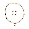 18CT GOLD SAPPHIRE & DIAMOND NECKLACE & EARRING SET at Ross's Online Art Auctions